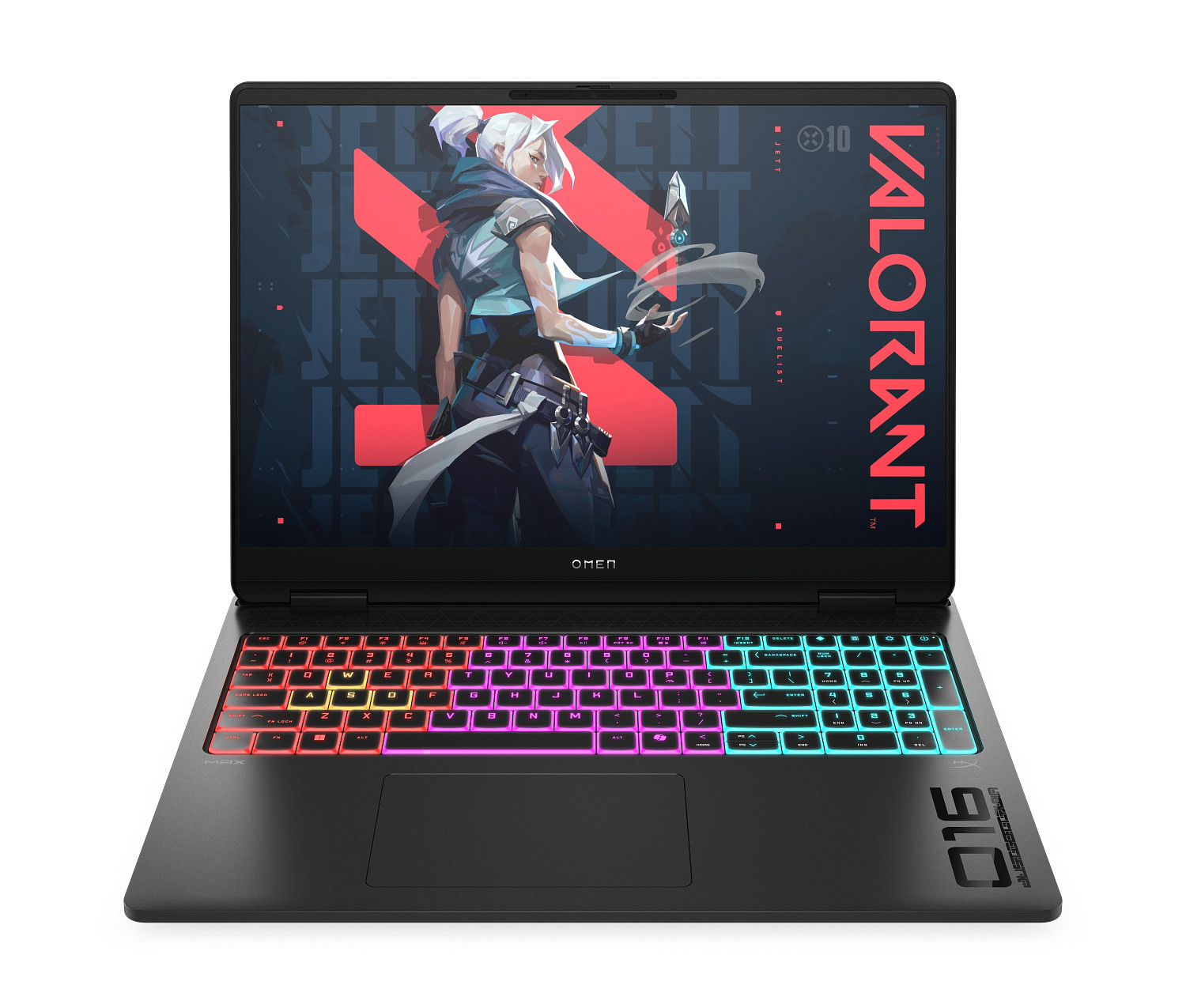 25C1_OMEN_16_Intel_Shadow Black_NT_HD Cam_non FPR_B2_BD1_D2_4-Zone_Valorant Screen_Core Set_Front_3795889 HP OMEN MAX 16-AH0002TX (2025) Gaming Laptop - 2th Gen Ultra 9 275HX, 32GB, 1TB SSD, NVIDIA GeForce RTX 5070 TI 12GB, 16" WQXGA - Image 1