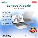 Lenovo Xiaoxin Air 15 (2026) – Core 5 320, 16GB LPDDR5X, 512GB/1TB SSD, 15.3-inch WUXGA 120Hz Touch Laptop
